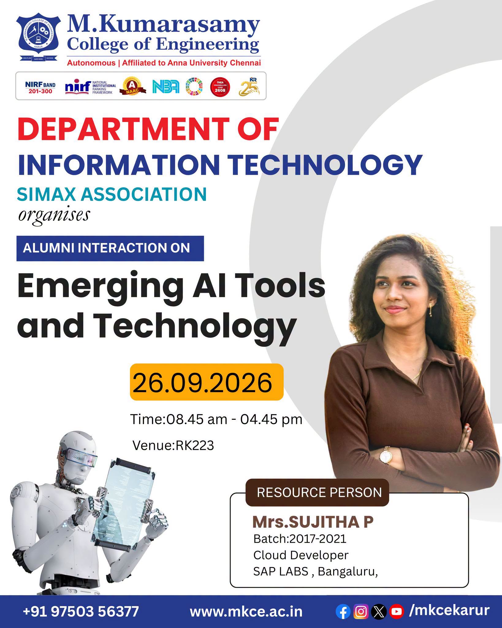 Alumni Interaction on Emerging AI Tools & Technology